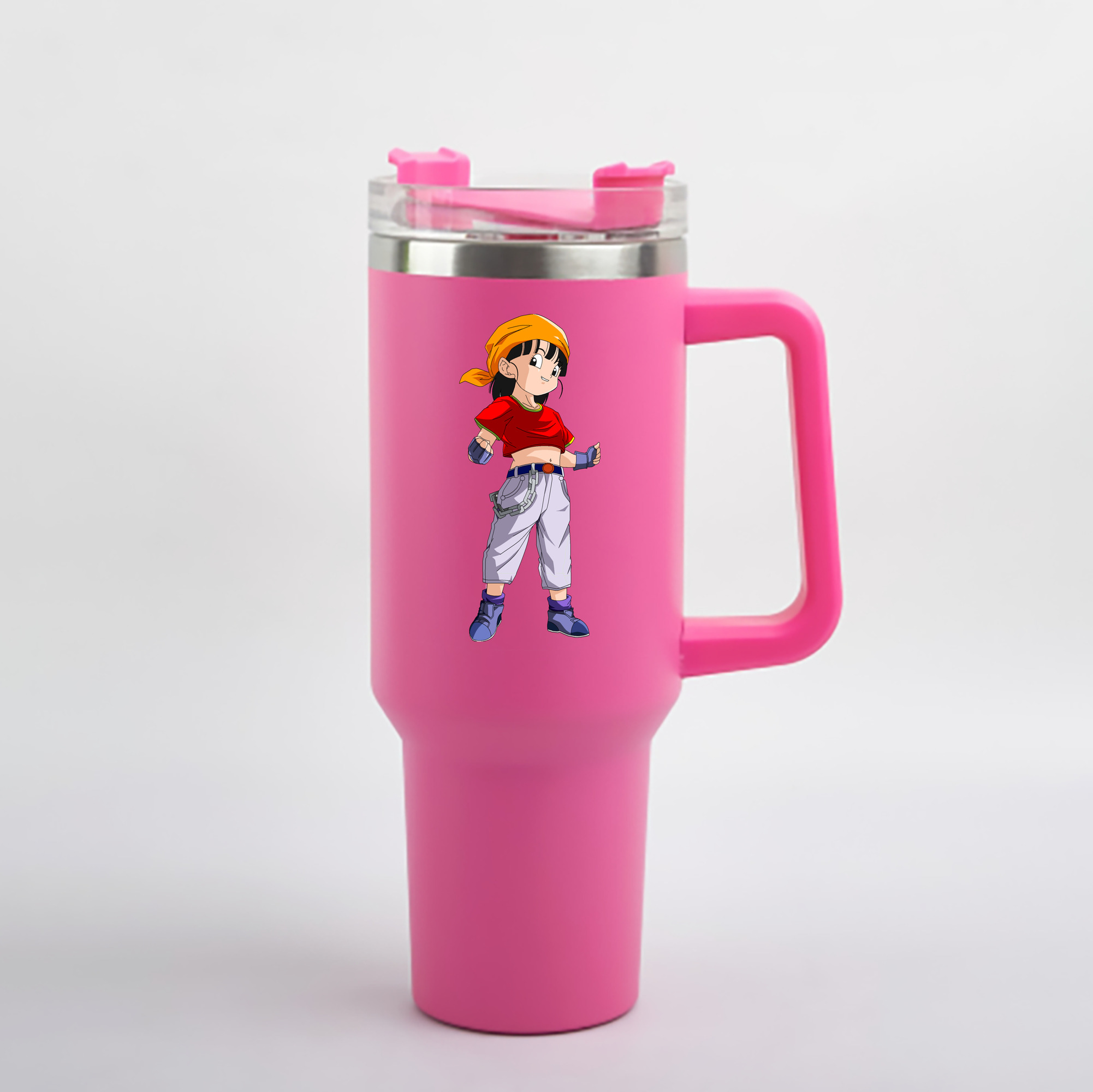 （画像用） ドラゴンボール パン DRAGON BALL Pan 1200mL車用タンブラー - クリスタルステッカー（プラスチックストロー付き）